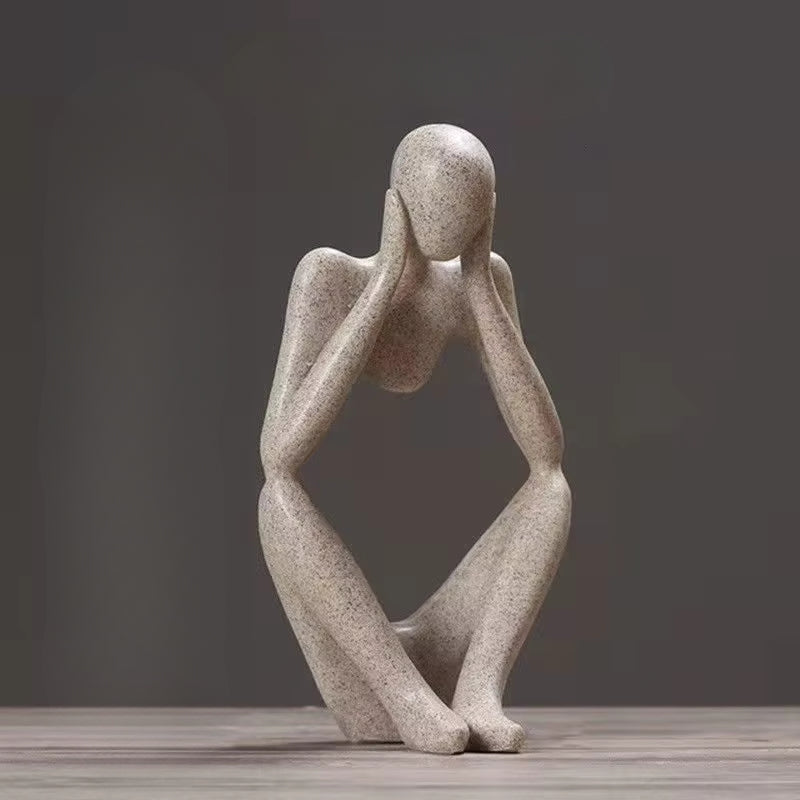 Statuette Le Penseur, schéma des dimensions