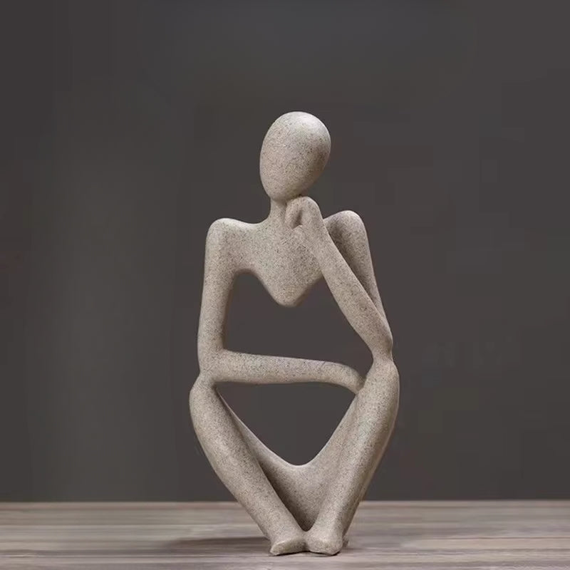 Statuette Le Penseur coloris blanc