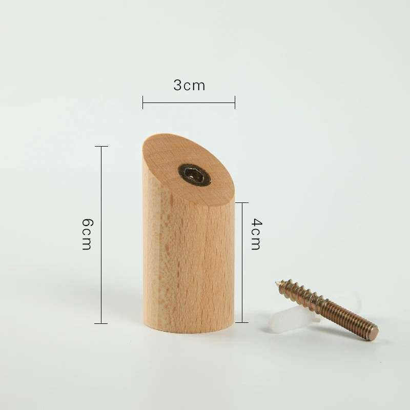 Cintre mural — Porte-manteau en bois naturel
