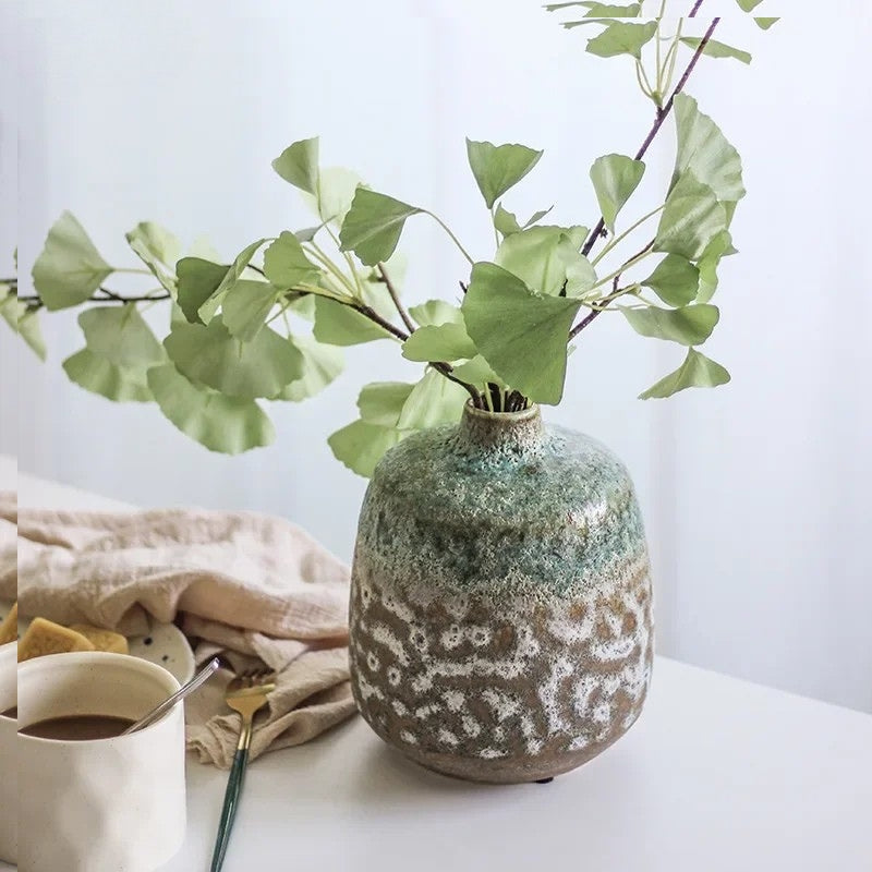 Vase en grès céramique fait main — Collection Wabi-Sabi