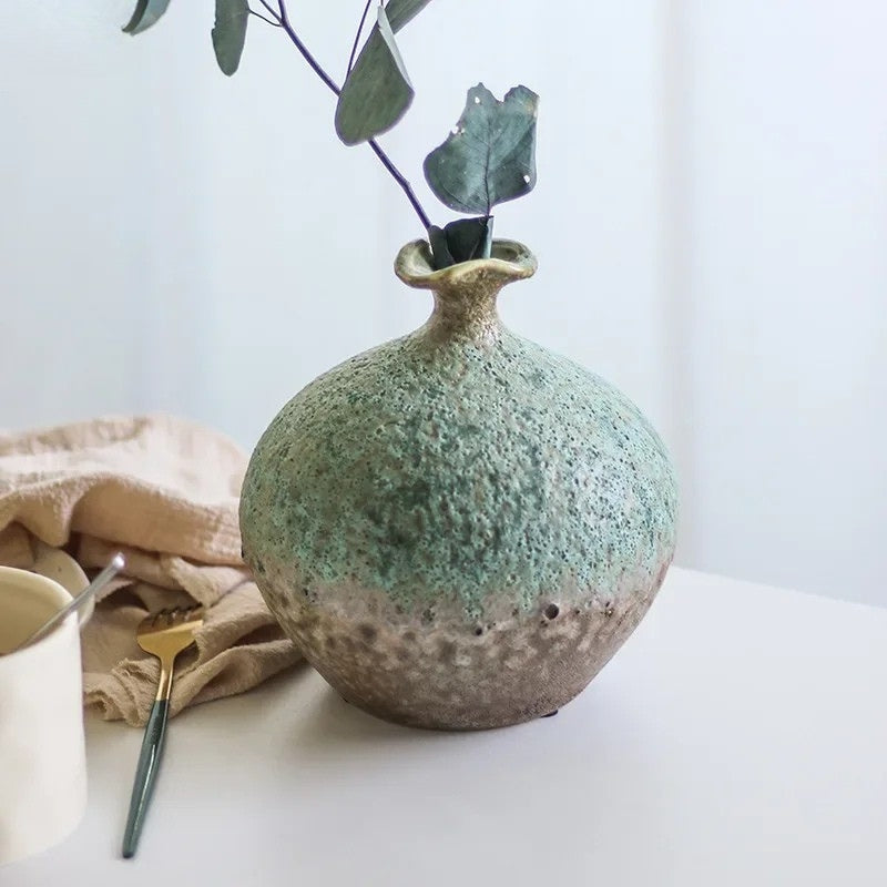 Vase en grès céramique fait main — Collection Wabi-Sabi