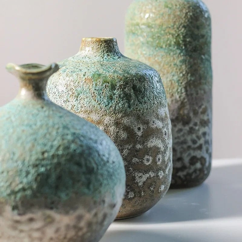 Vase en grès céramique fait main — Collection Wabi-Sabi