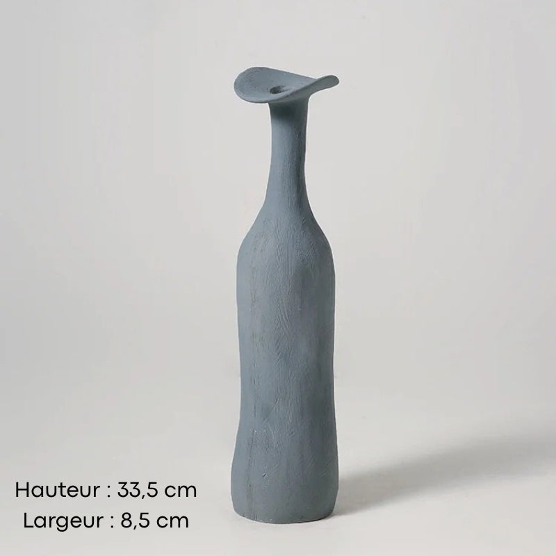 Petit vase céramique coloris bleu sauvage