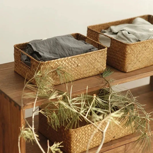 Set de paniers tressés en jonc de mer pour le rangement – HAVLY