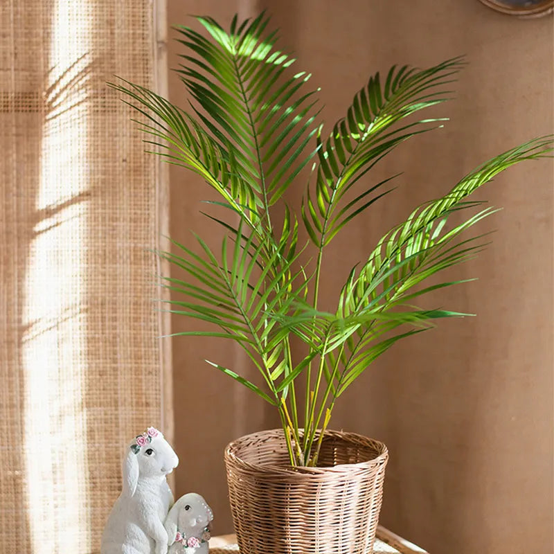 Palmier Monstera tropical artificiel, vue de profil