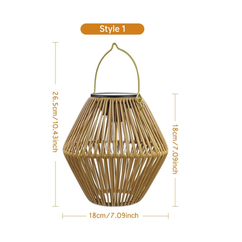 Lanterne solaire boho, vue de dessus