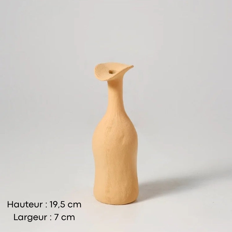Petit vase céramique coloris ocre