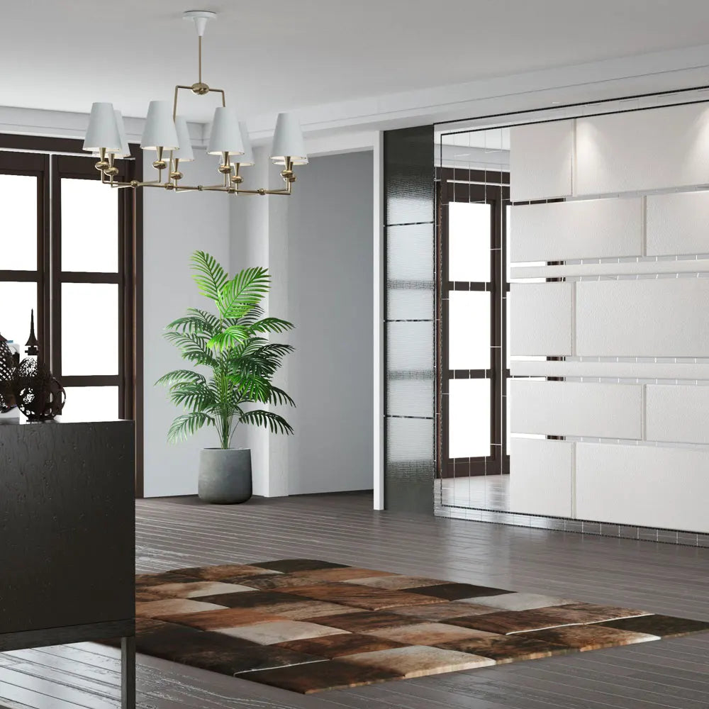 Palmier Monstera artificiel dans un salon naturel