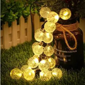 Guirlande solaire boules cristal pour soirées en extérieur – HAVLY