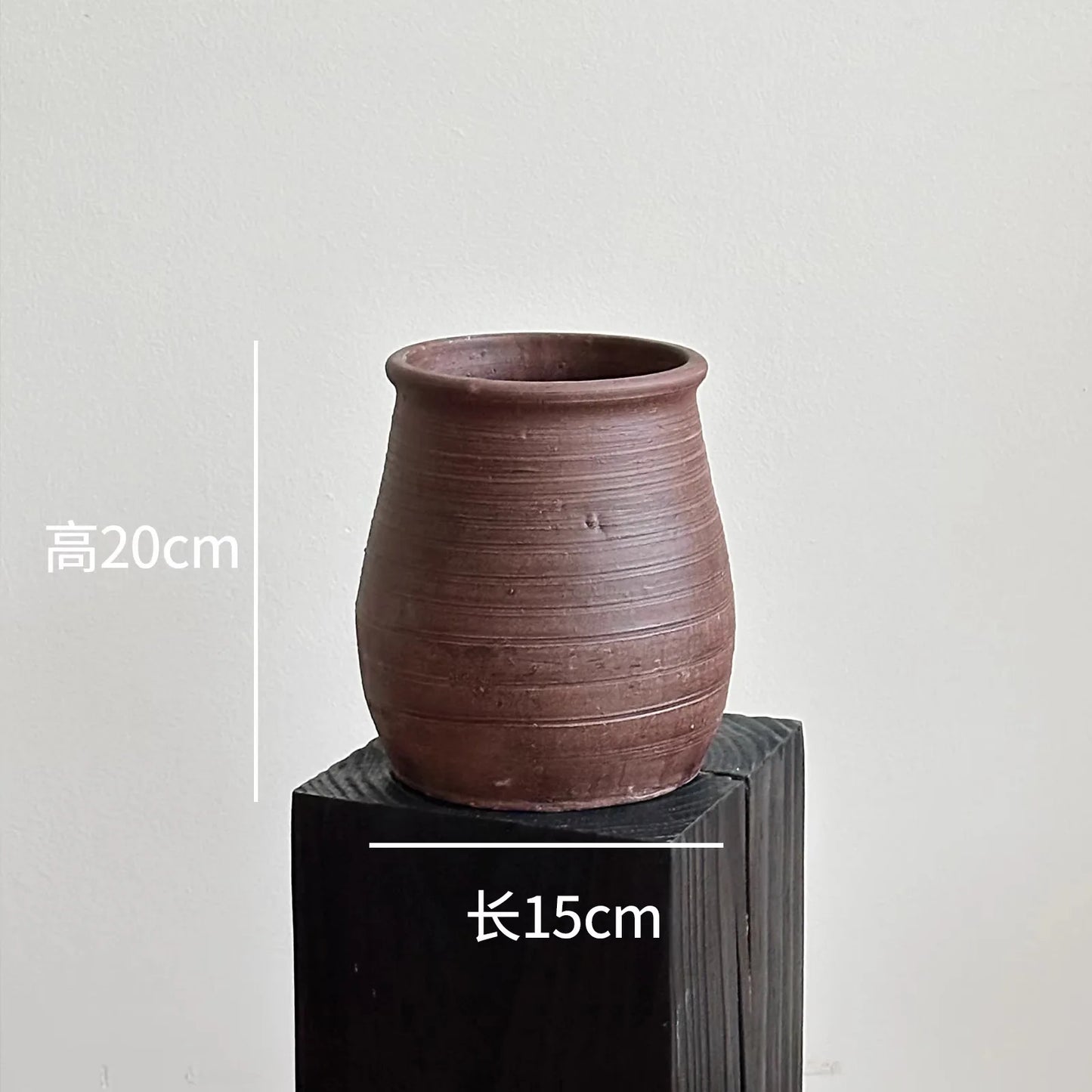 Vase Wabi-Sabi, schéma des dimensions
