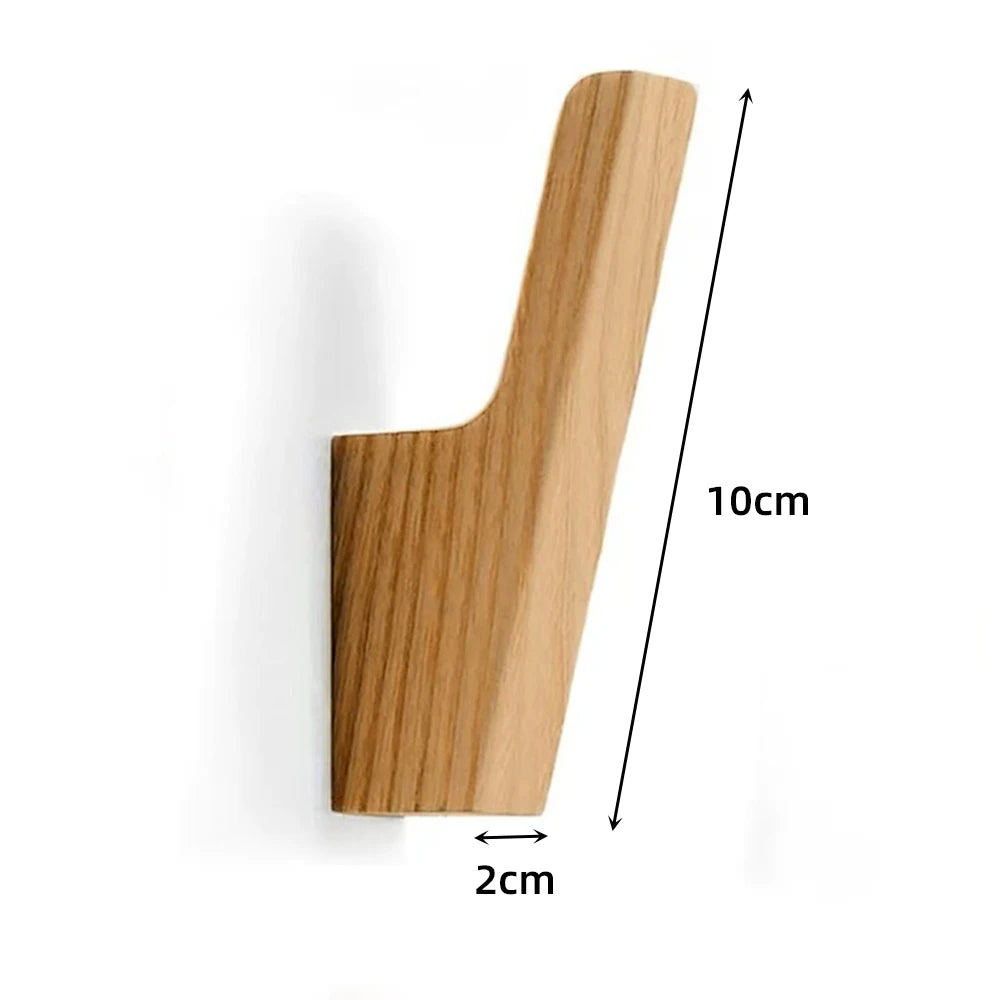 Crochets muraux — Bois naturel
