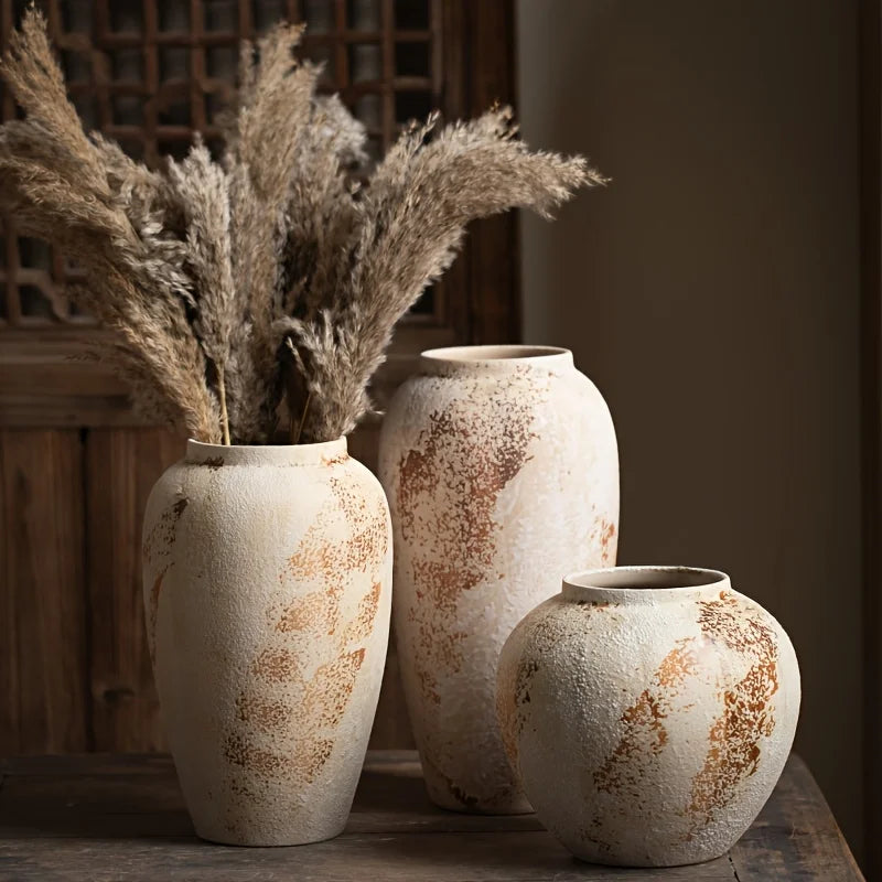 Pot céramique Wabi-Sabi avec suculente