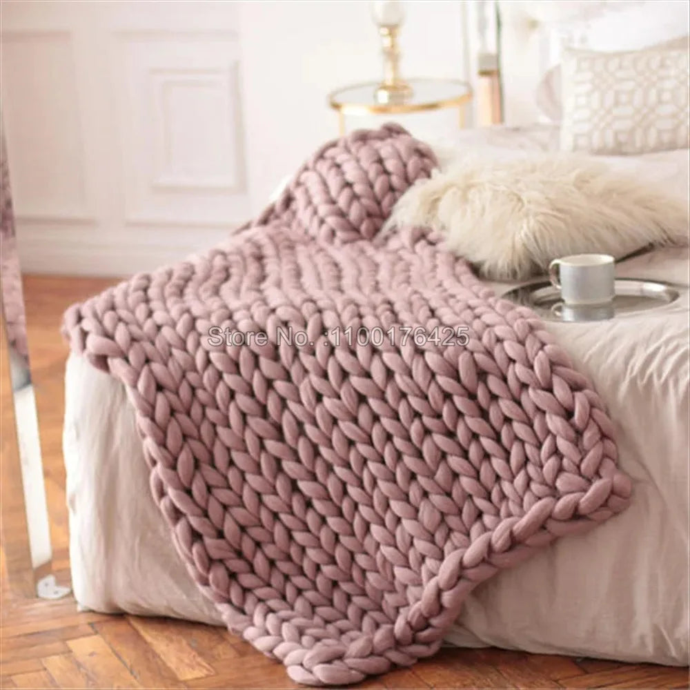 Détail de la grosse maille en coton naturel