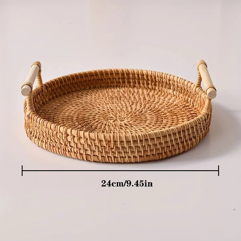 Plateau rotin tressé petit modèle