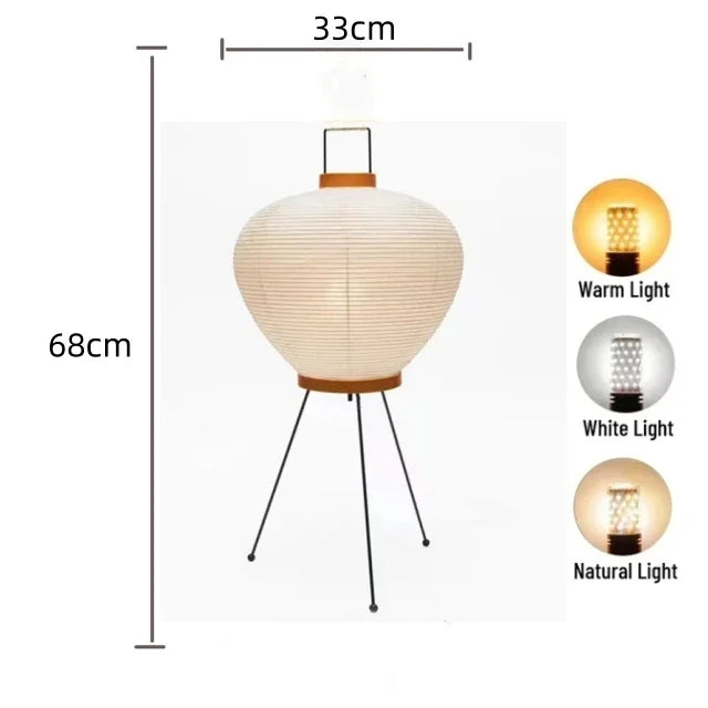 Lampadaire Noguchi éteint sur fond blanc