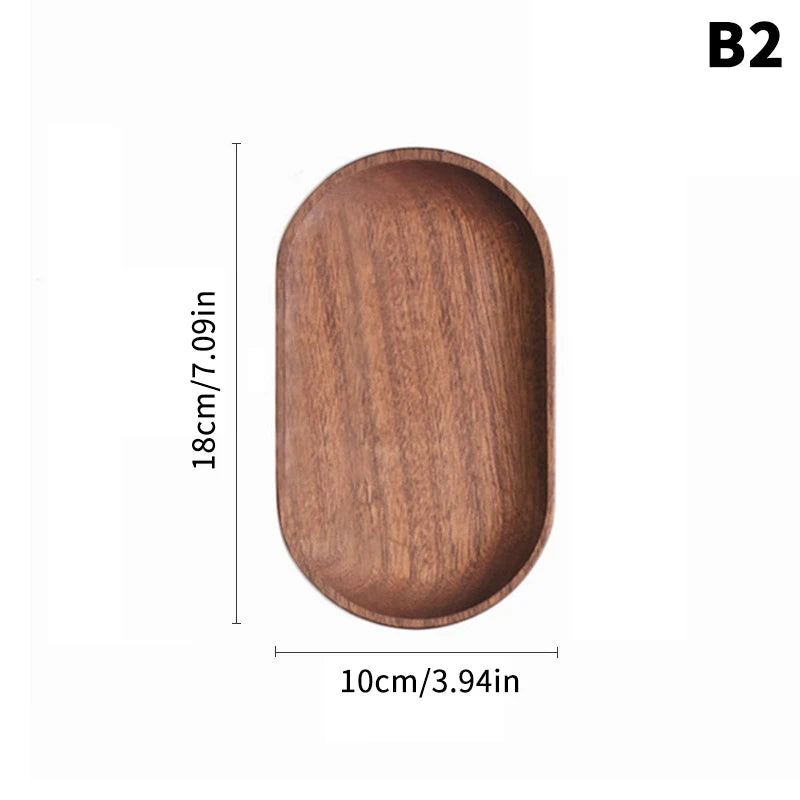 Plateau de service en bois — Forme organique