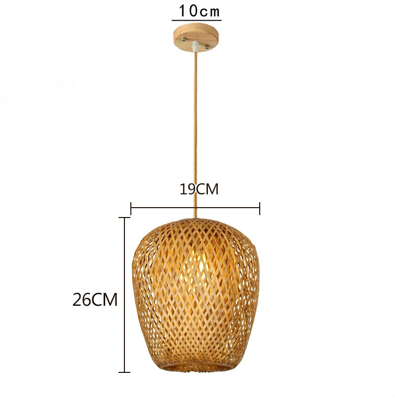 Suspension bambou dôme, vue de profil