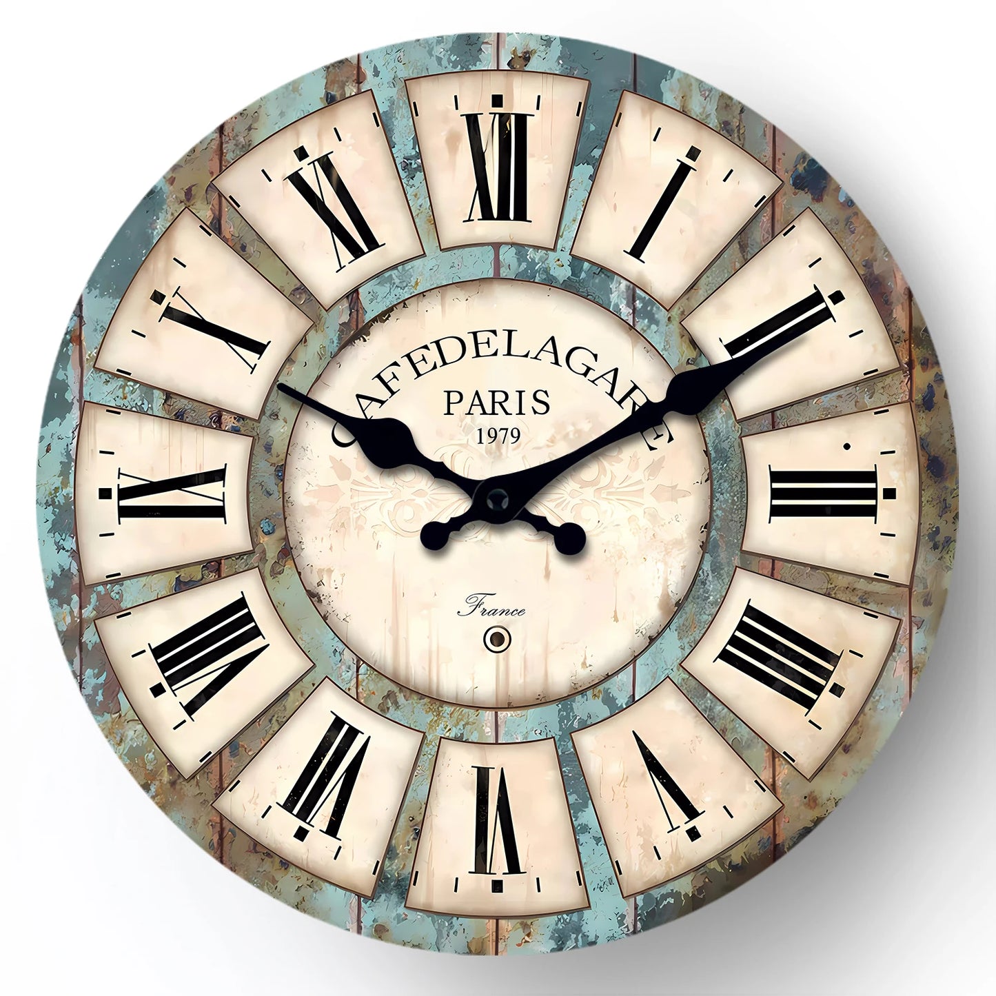 Horloge murale ronde en bois, style rétro – HAVLY