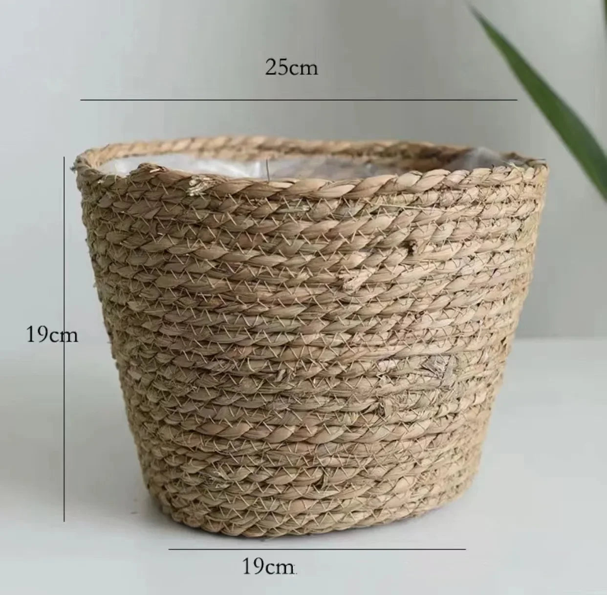 Panier osier naturel, diamètre 45 cm hauteur 40 cm