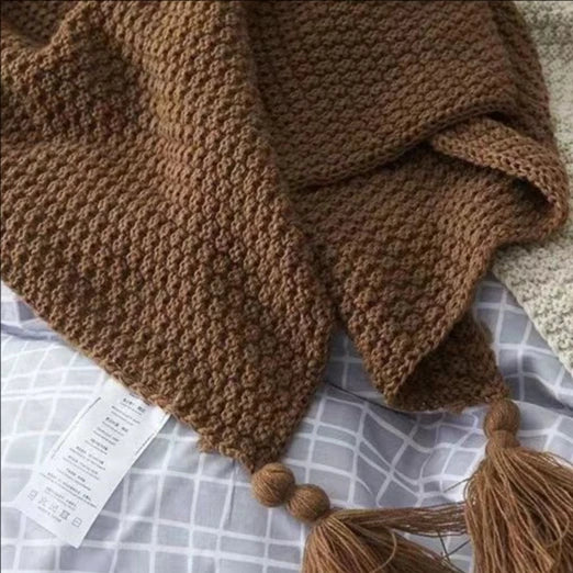 Plaid chunky coloris blanc cassé