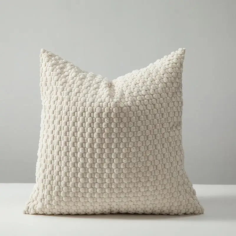 Housse coussin velours coloris orange brulé