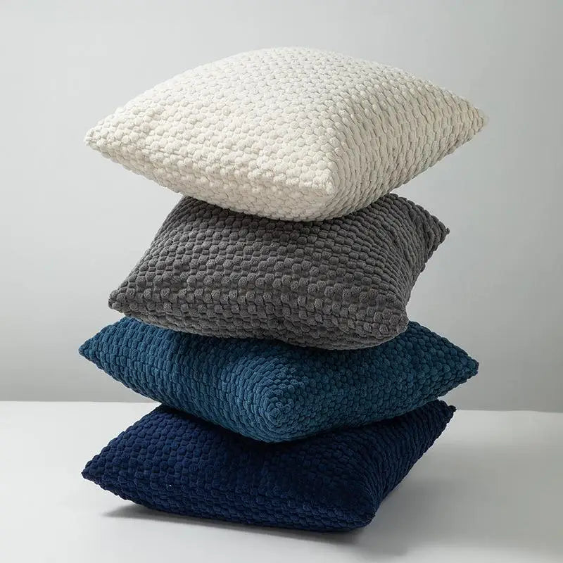 Housse coussin velours coloris vert sauge