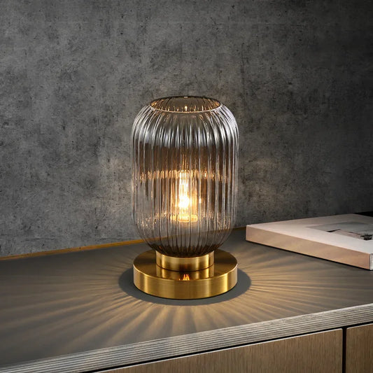 Lampe de bureau en verre soufflé à lumière douce – HAVLY