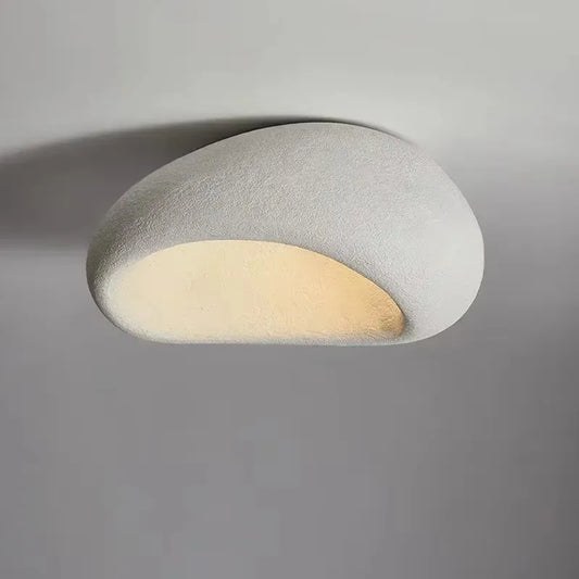 Plafonnier style Wabi-Sabi en céramique crème – HAVLY