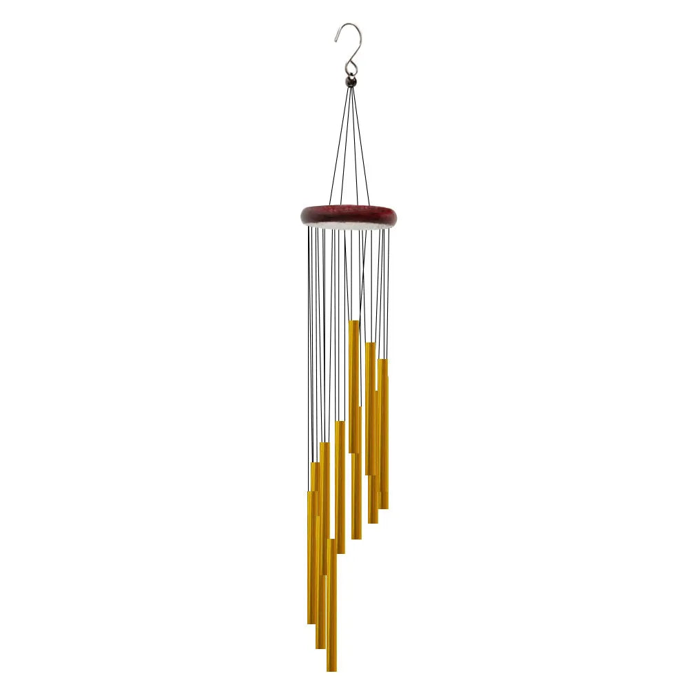 Carillon aluminium tubes suspendu à un arbre
