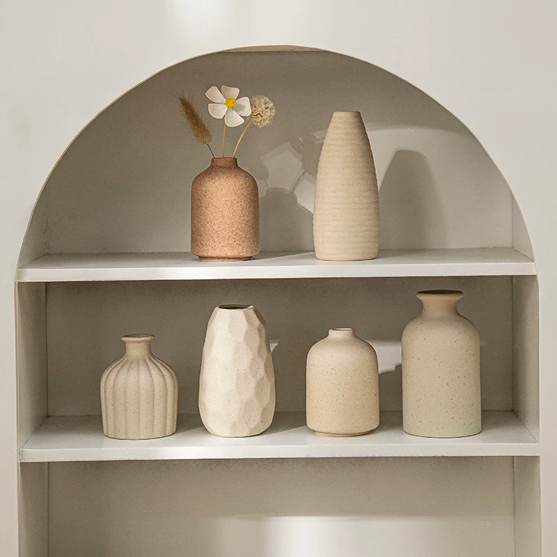 Vase en céramique à col évasé esprit vintage – HAVLY