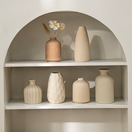 Vase en céramique à col évasé esprit vintage – HAVLY