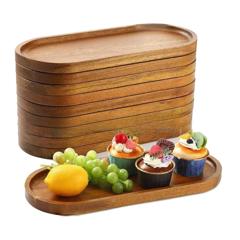 Plateau service bois coloris clair naturel