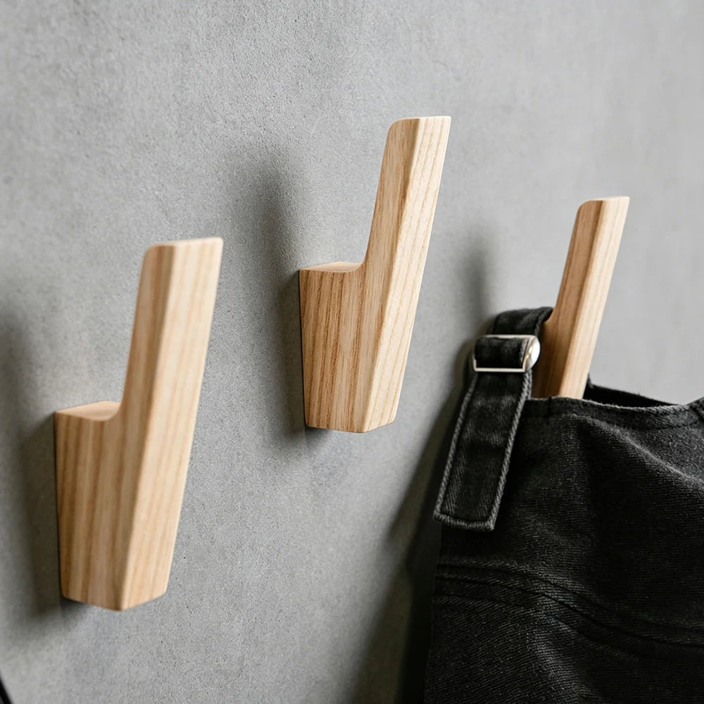 Crochets muraux — Bois naturel