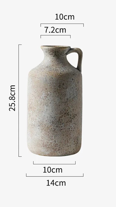 Vase céramique Atelier avec fleurs sèches