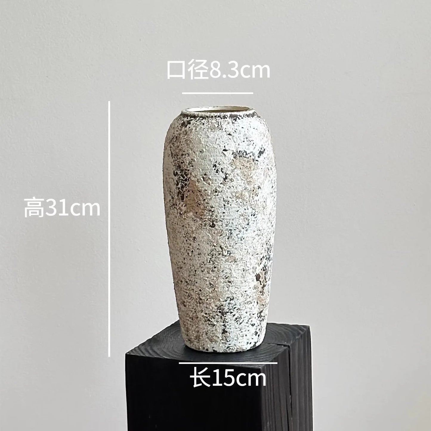Vase Wabi-Sabi coloris gris pierre