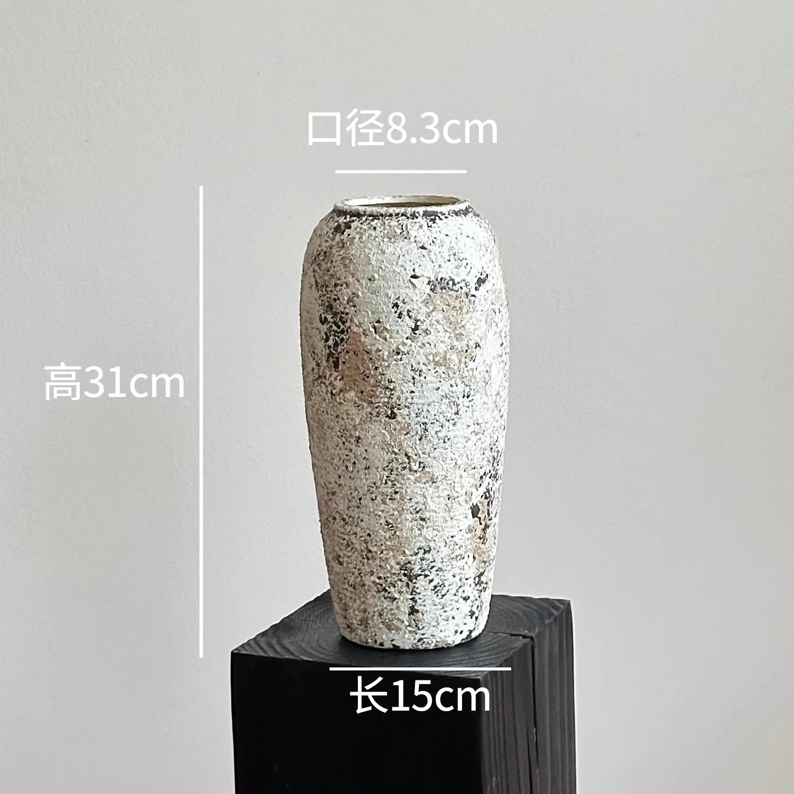 Vase Wabi-Sabi coloris gris pierre