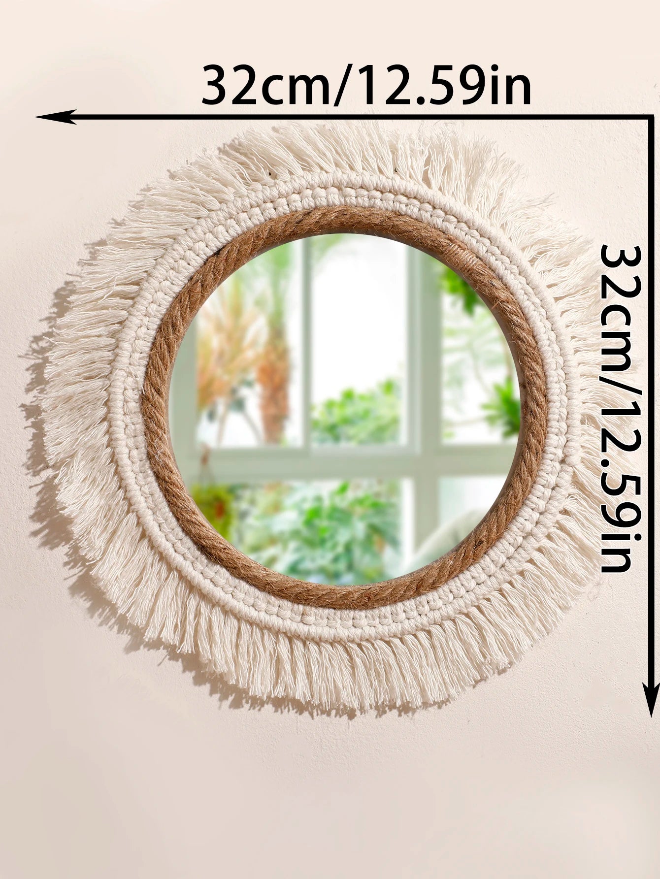 Set miroirs macramé grand modèle