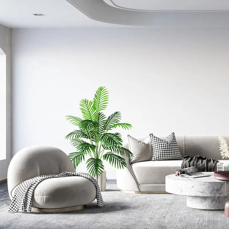 Détail des feuilles de monstera artificiel
