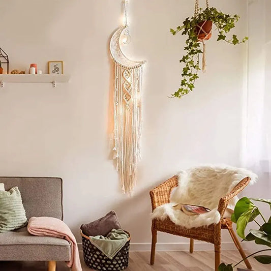 Tapisserie murale en macramé bohème grand format – HAVLY