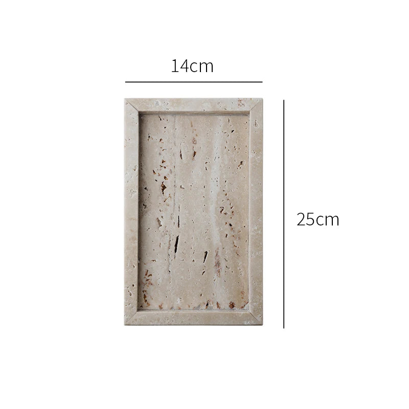 Plateau travertin rectangulaire