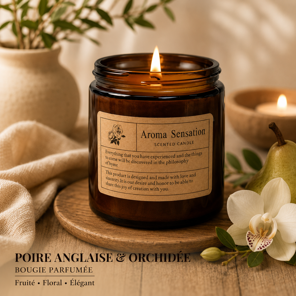Bougie Signature parfum English Pear & Orchid